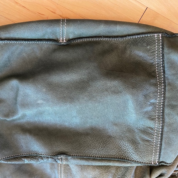 Sissi Rossi Green Lamb Leather Balloon Shoulder Bag Large Y2K - Picture 10 of 12